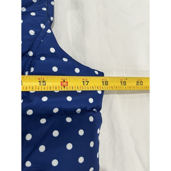 Lands End Down Puffer Vest Blue White Dot Size Women’s XS.  Fall Warm - Picture 7 of 7